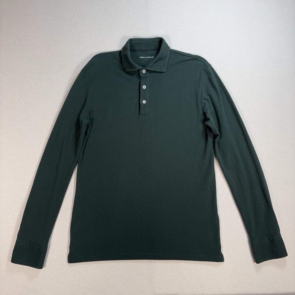Spier & Mackay Polo Shirt Men's L Green‎ 100% Premium Cotton